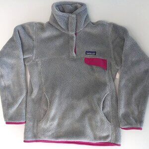 Patagonia Fleece Jumper Pullover Quarter Zip Button Vintage Fluffy Teddy XS